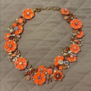 Neon orange and pink J. Crew collar necklace